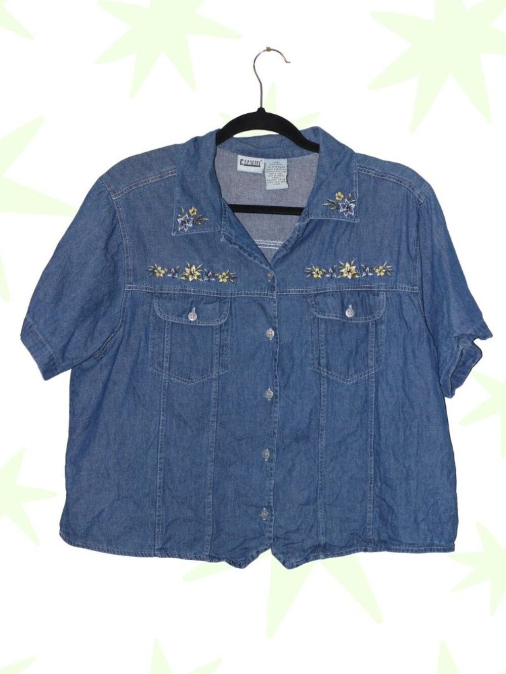 VTG Capacity 100% cotton denim button up XL
